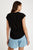 Vee Neck T-Shirt By Ibsa - Black