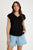 Vee Neck T-Shirt By Ibsa - Black