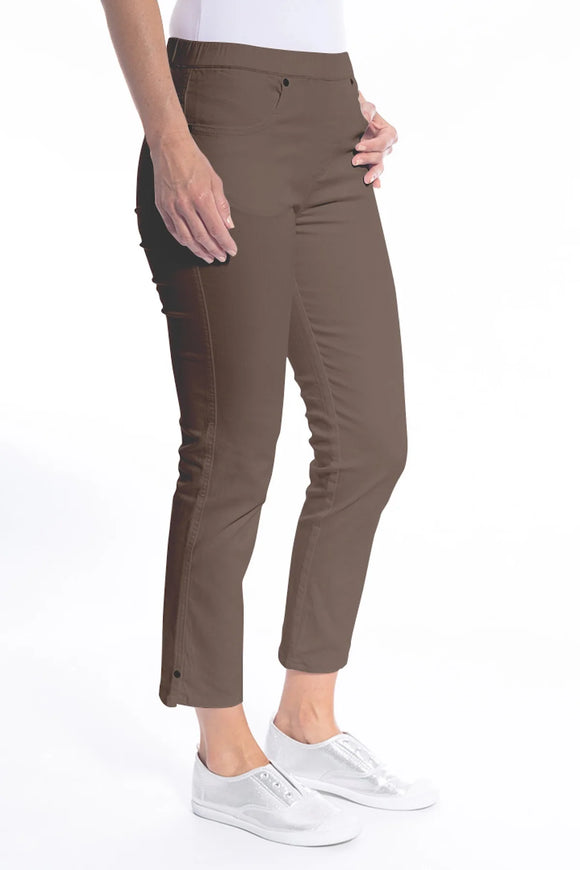 Easy Wear Pull On Pant By Cafe Latte - Chocolate