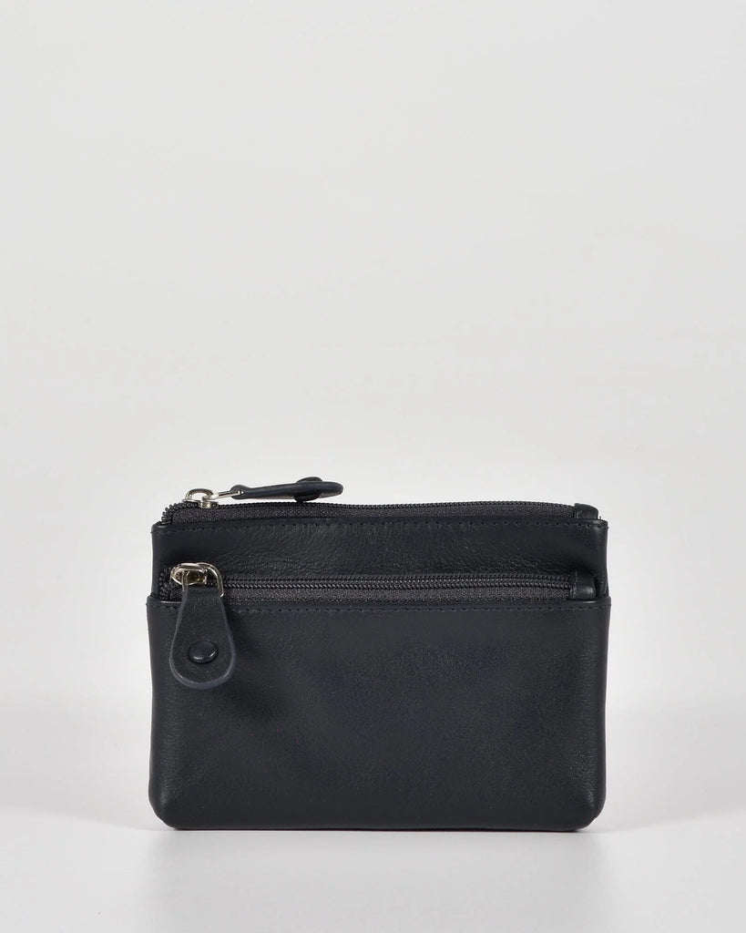 Jas Lea Leather Coin Purse - Navy