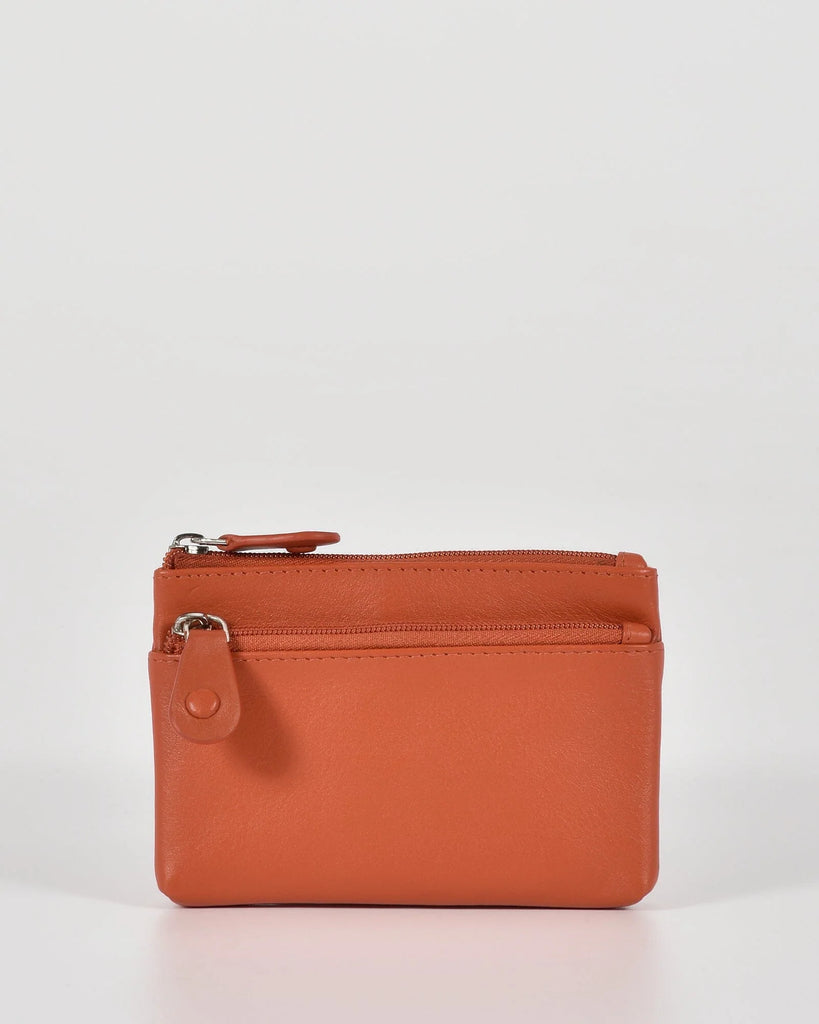 Jas Lea Leather Coin Purse - Orange