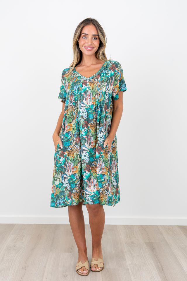 Murano Dress By Renoma - Midnight Jungle