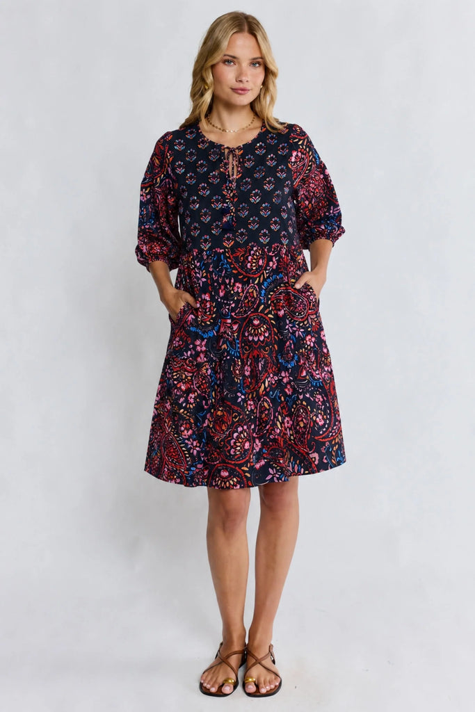Kamila Dress By Lulalife - Navy