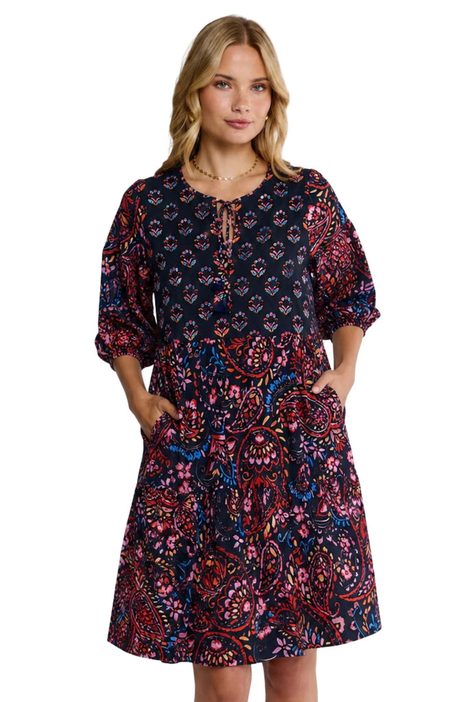 Kamila Dress By Lulalife - Navy