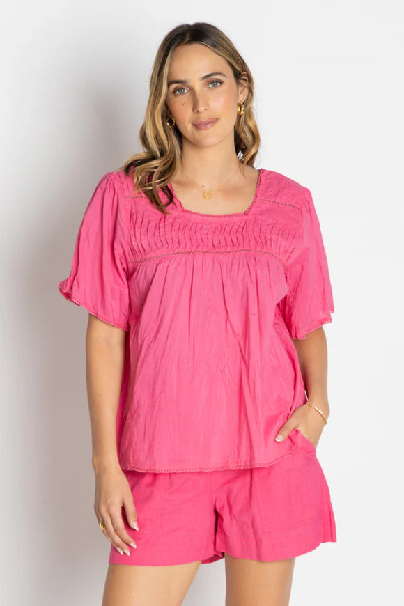 Celeste Cropped Top By LulaLife - Pink