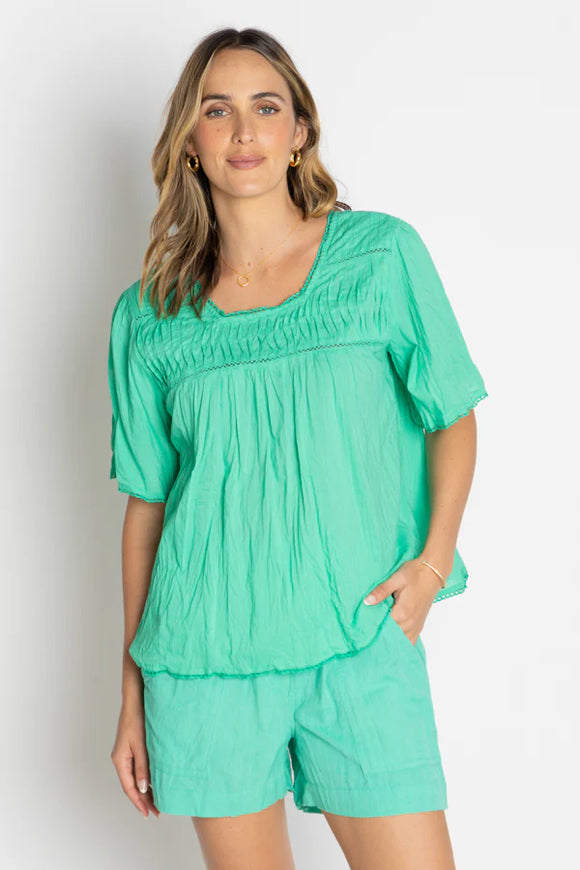 Celeste Cropped Top By LulaLife - Sea