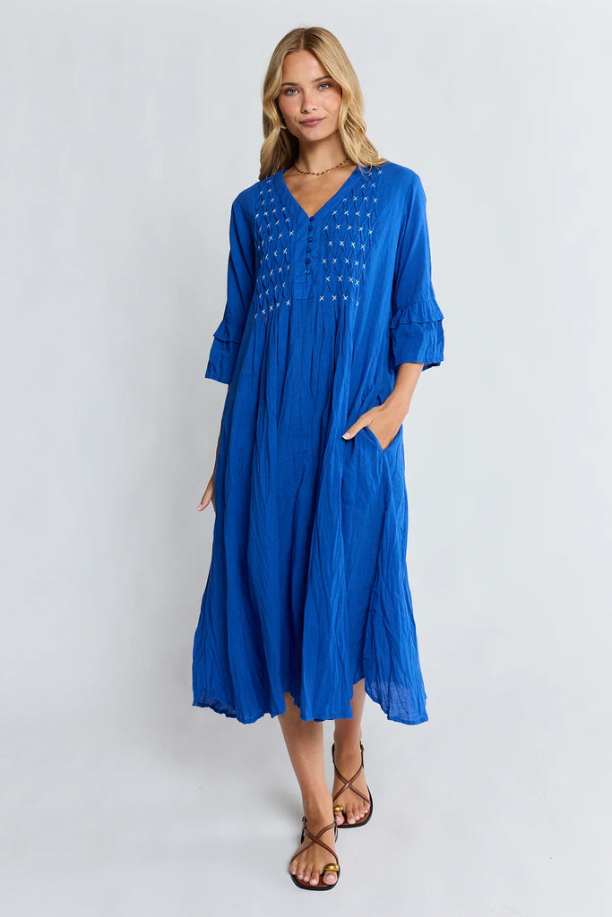 Marilyn Midi Dress By LulaLife - Azure