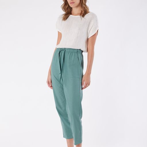 Tuscan Linen Pant - Seafoam Green