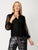 Crinkle Shirt Jacket By OPM - Black