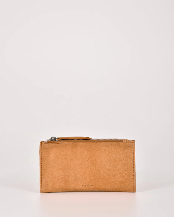Taree Soft Leather Pouch Wallet - Camel