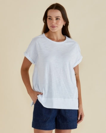 Shirley Short Sleeve Tee By Betty Basics - White