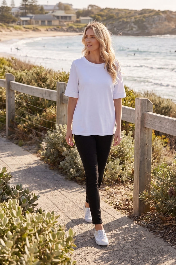 Full Length Pull On Jegging By Cafe Latte - Black