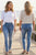 Pull On Full Length Jegging By Cafe Latte - Denim