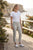 7/8 Stretch Denim Pants By Cafe Latte - Putty