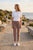 7/8 Stretch Denim Pants By Cafe Latte - Mocha
