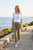 7/8 Stretch Denim Pants By Cafe Latte - Khaki
