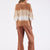 Estelle Hessian V-Neck Top - Toffee Ombre