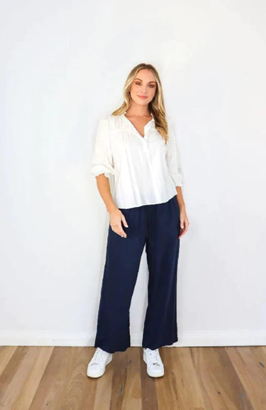 Tuscan Linen Pant - Navy